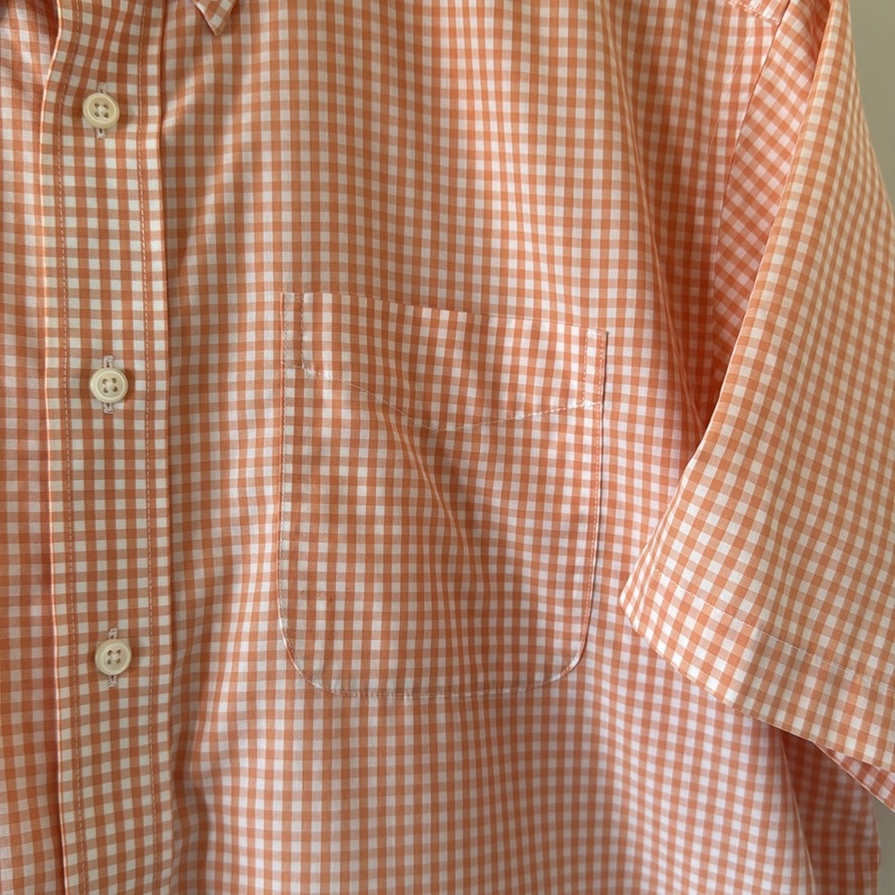 LL Bean Gingham Short Sleeve Shirt Size XL - Picture 4 of 5